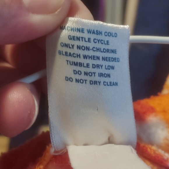 (2 for $15) Old Navy orange floral zip up hooded fleece girl's size 16 - Picture 6 of 6